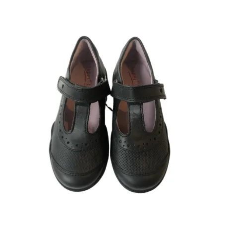 Superfit black t-bar school shoe small brogue