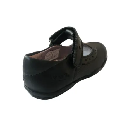 Superfit black t-bar school shoe small brogue