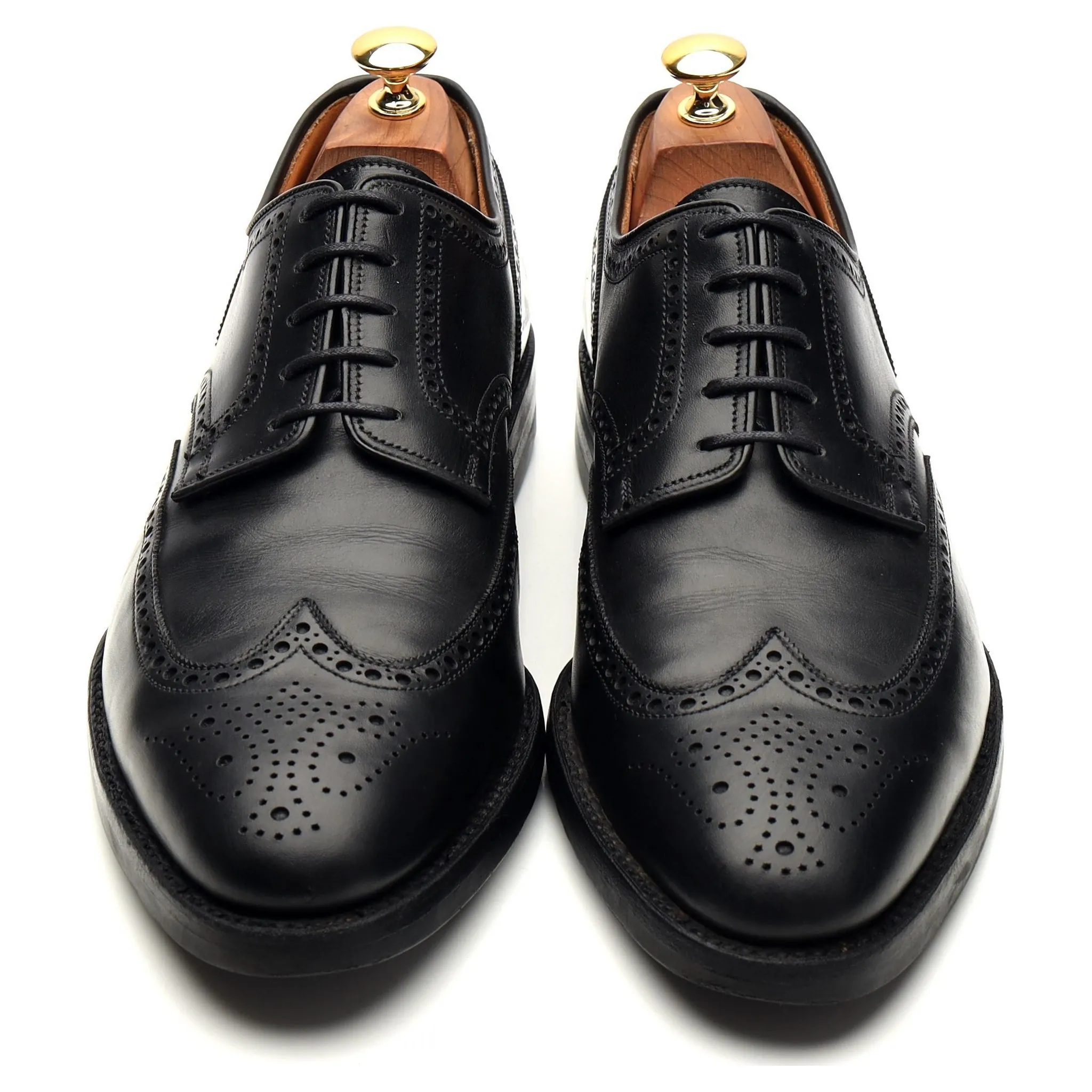 'Swansea' Black Leather Derby Brogue UK 10 E