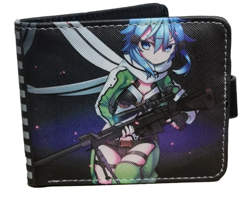 Sword Art online Anime Wallet - Sinon - Unisex - Premium PVC Leather