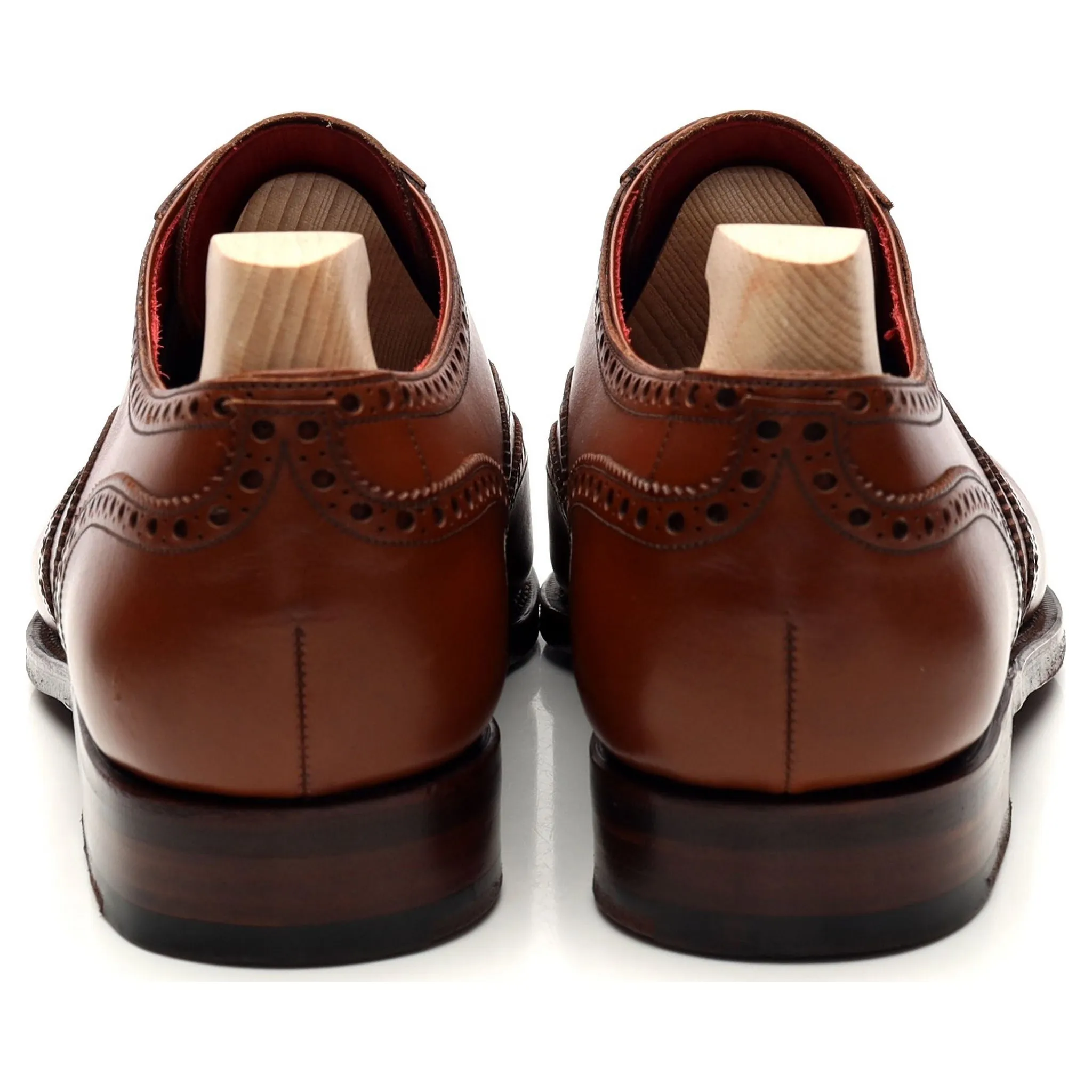 Tan Brown Leather Oxford Brogue UK 8.5 EEE