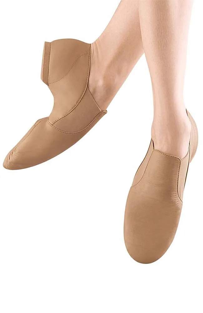 Tan Elasta Bootie Jazz Shoes - Toddler