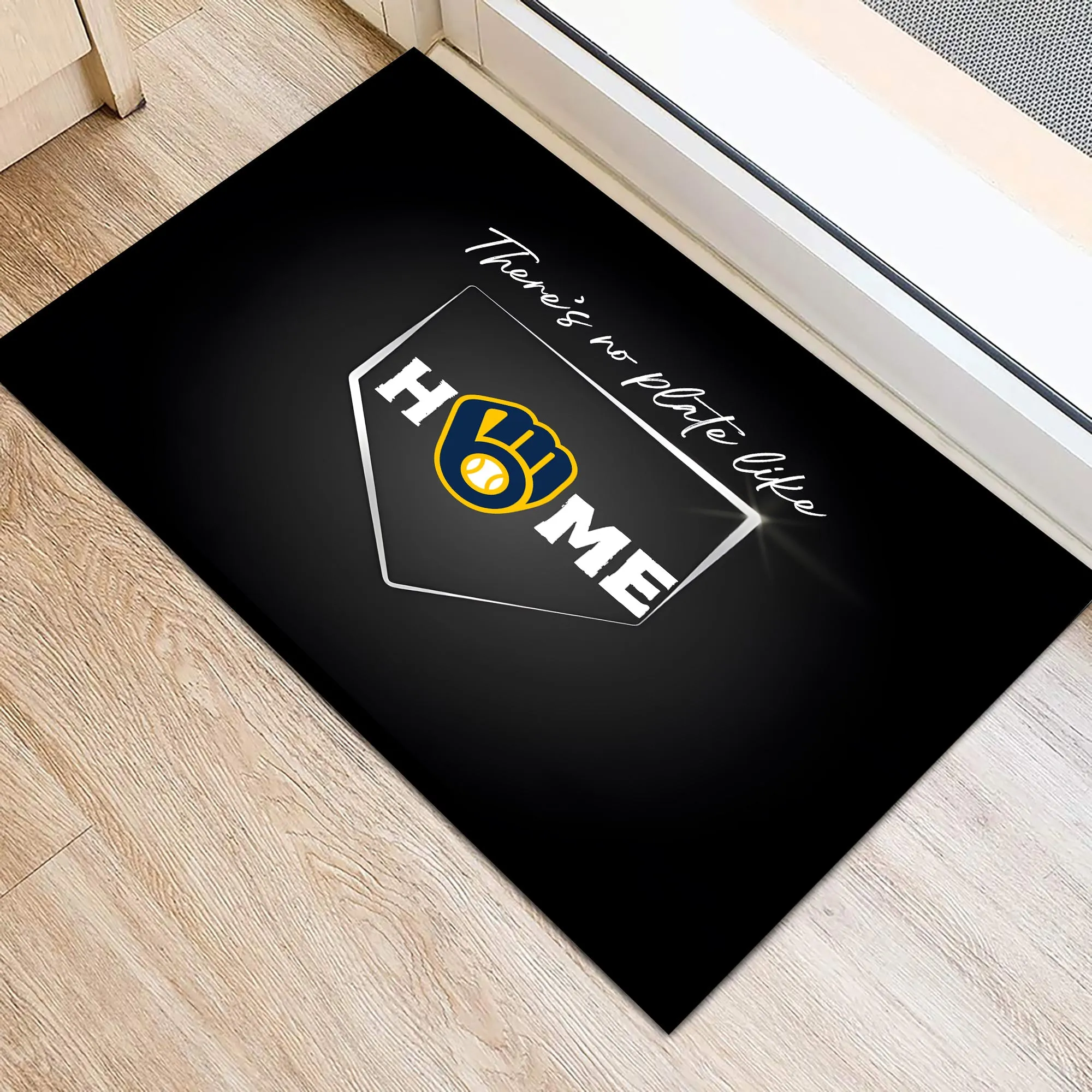 There's No Plate Like Home Doormat - Anti Slip Indoor Doormat - MWKB