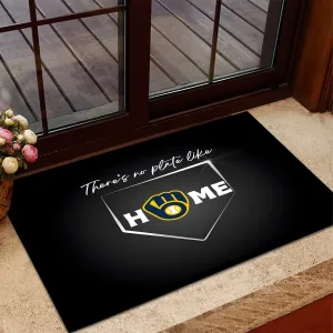 There's No Plate Like Home Doormat - Anti Slip Indoor Doormat - MWKB