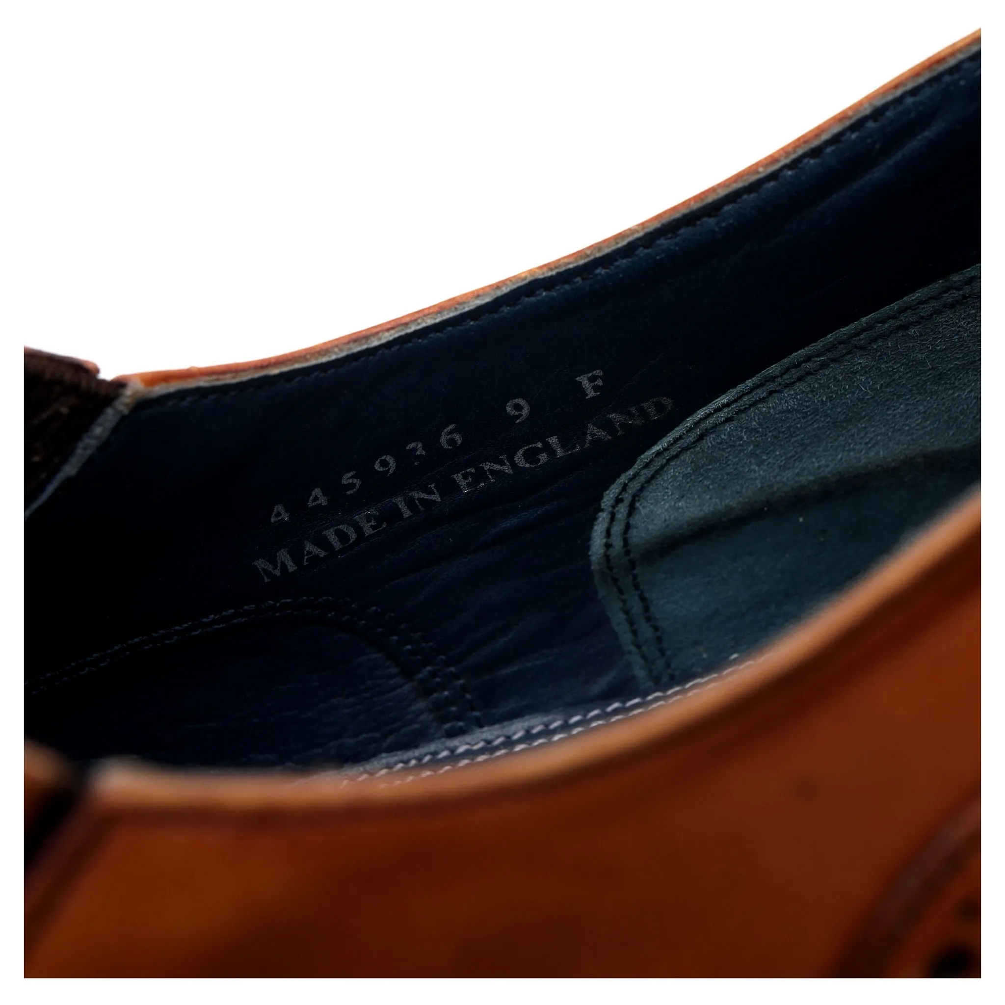 'Timothy' Tan Brown Leather Lazyman Slip On Brogue UK 9 F