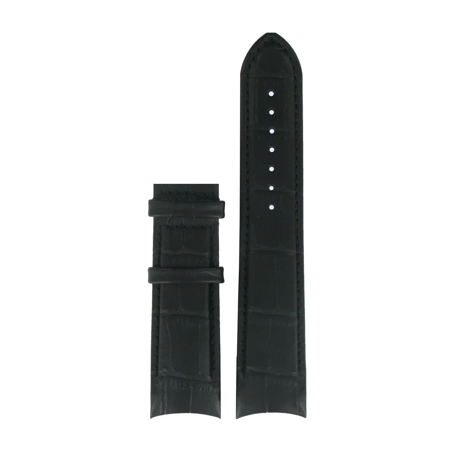 Tissot 22mm Couturier Black Leather Strap without Buckle