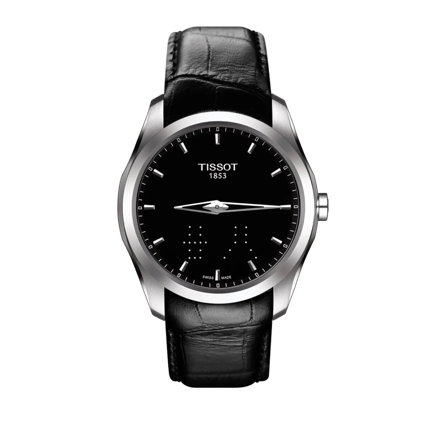 Tissot 22mm Couturier Black Leather Strap without Buckle