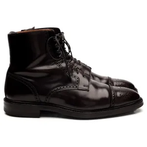 'Toby' Dark Brown Leather Brogue Boot UK 8.5 E