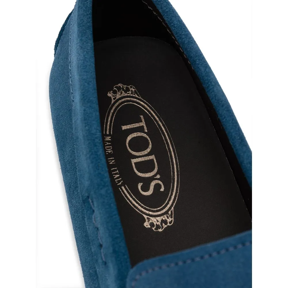 Tod's Blue Suede Leather Loafer