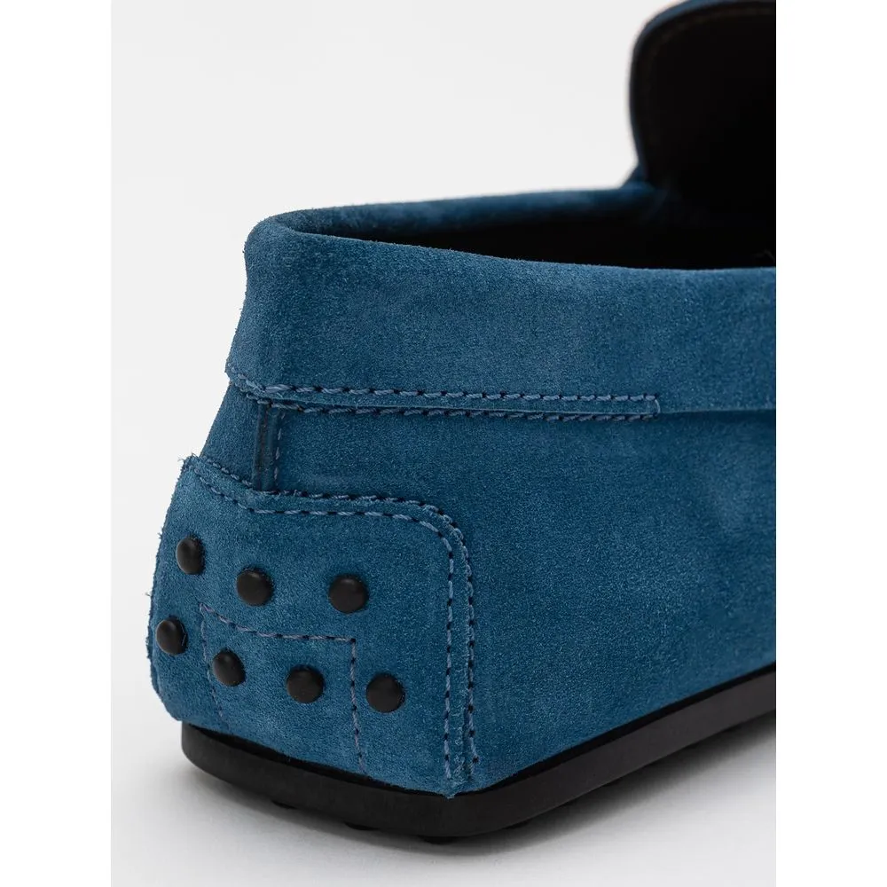 Tod's Blue Suede Leather Loafer