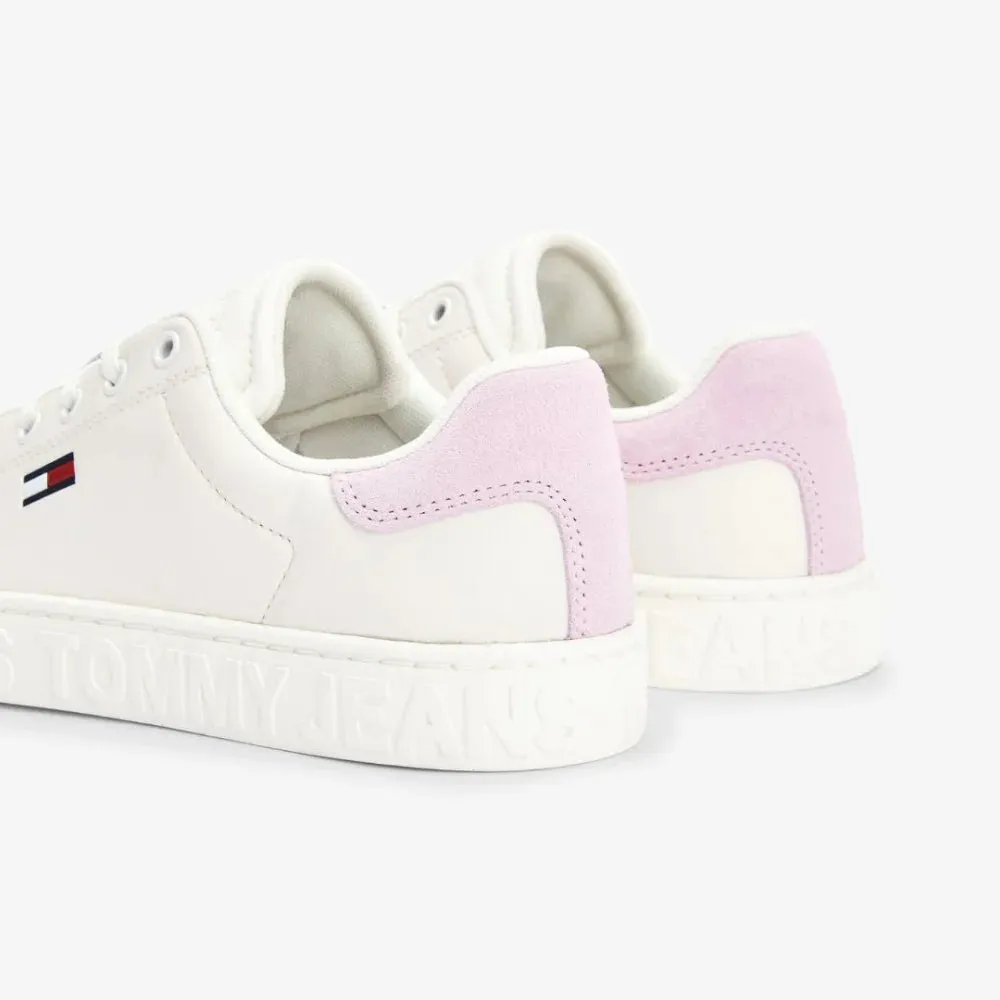 Tommy Hilfiger Jeans Cool Backtab Leather Sneaker Women - WHT