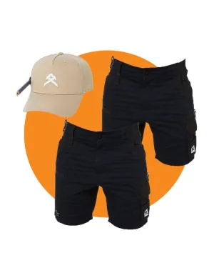 Tradies Victory Short Twin Value Pack - Navy