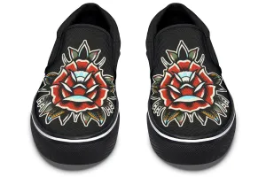 Traditional Rose Slip On Shoes