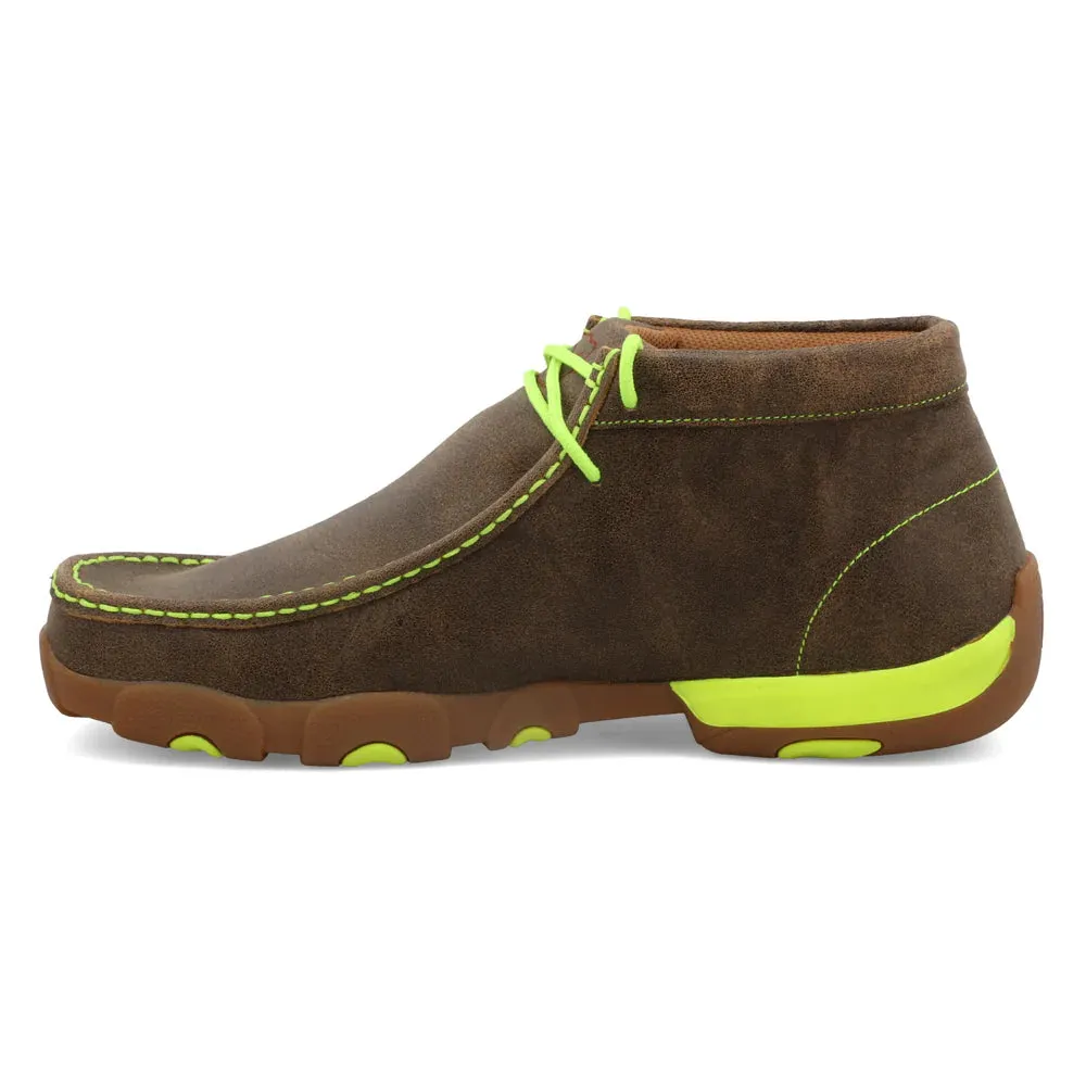 Twisted X CHUKKA DRIVING MOC NEON YELLOW MDM0026