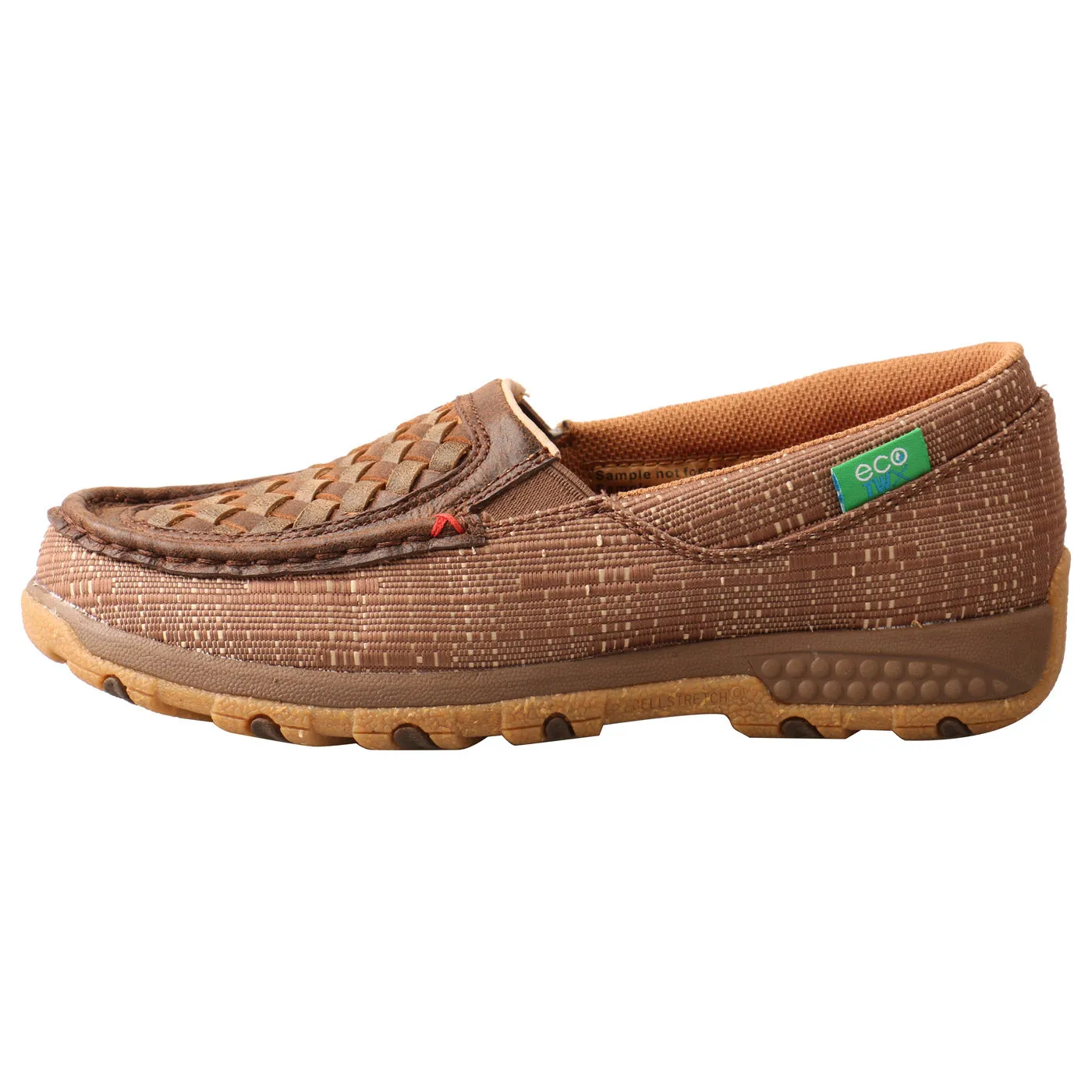 Twisted X Women's Woven Brown and Coffee Slip-on Driving Moc