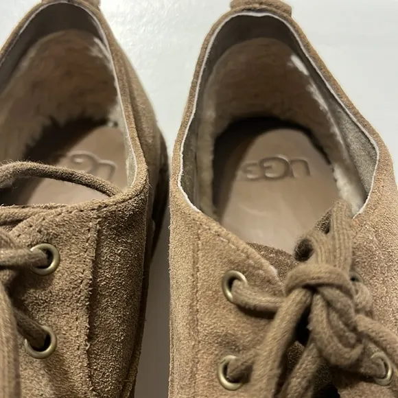 UGG men’s suede/leather brown Oxford lace up SN3269 size USA 10