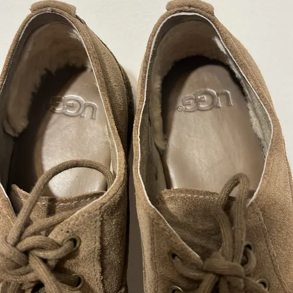UGG men’s suede/leather brown Oxford lace up SN3269 size USA 10