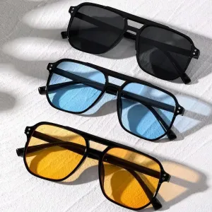 Unisex Polycarbonate UV400 Square Shades Sunglasses