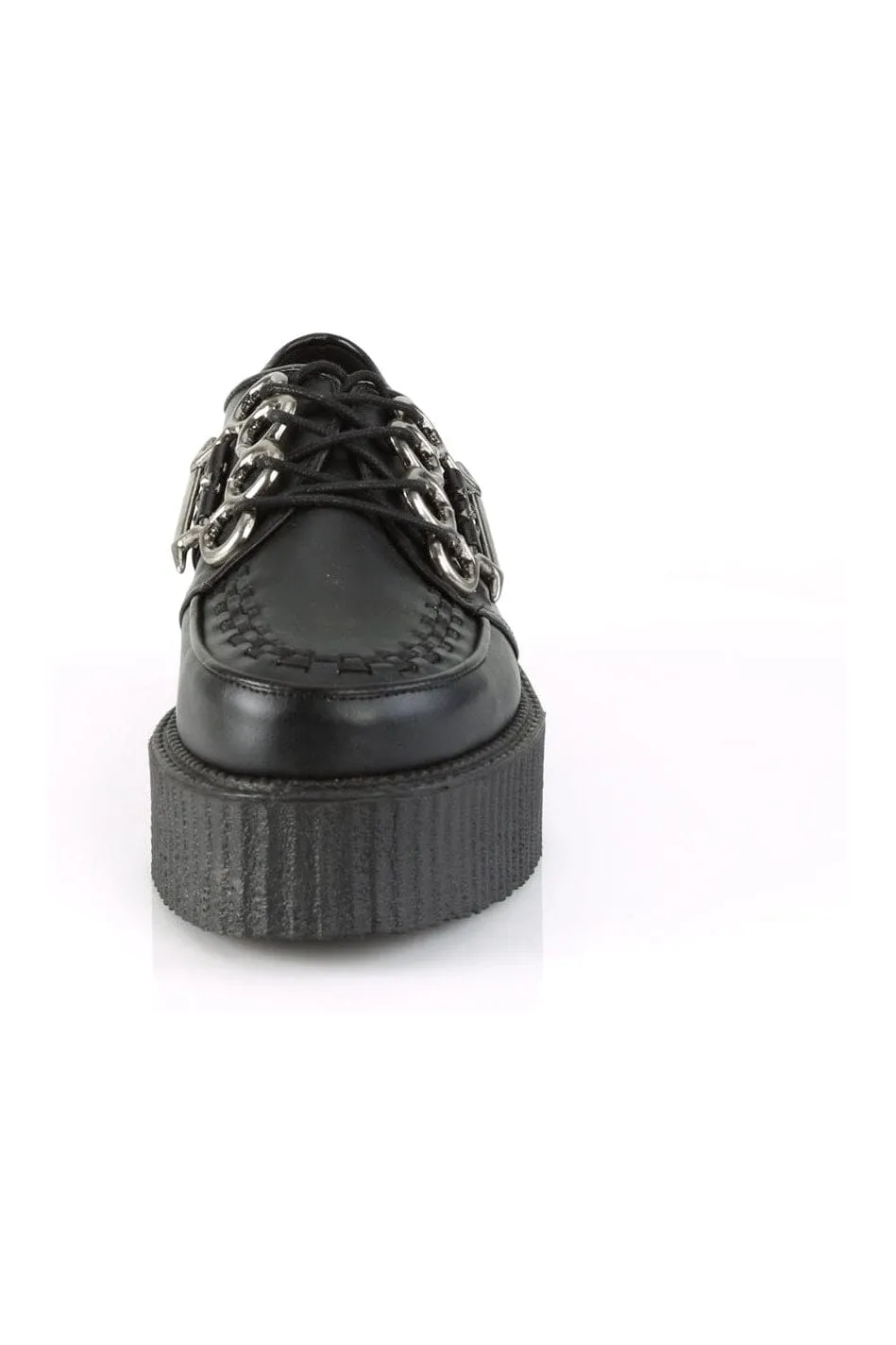 V-CREEPER-516 Black Vegan Leather Creeper