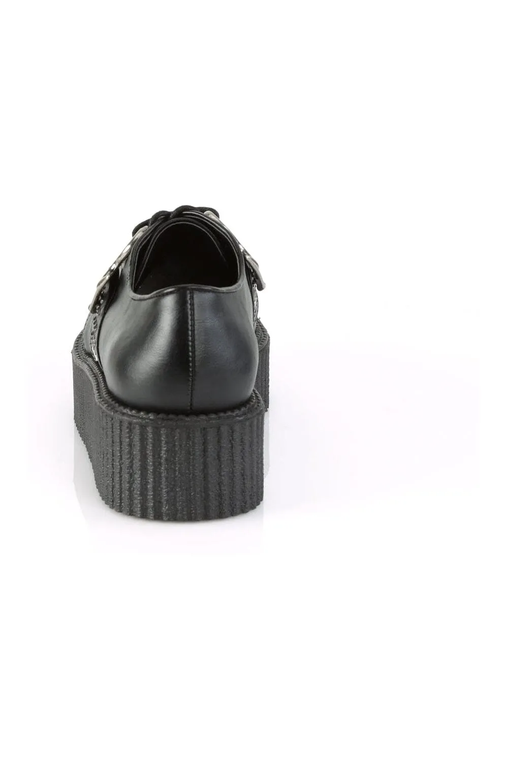 V-CREEPER-516 Black Vegan Leather Creeper
