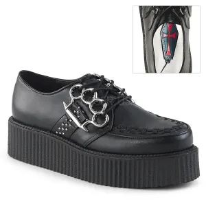 V-CREEPER-516  Black Vegan Leather