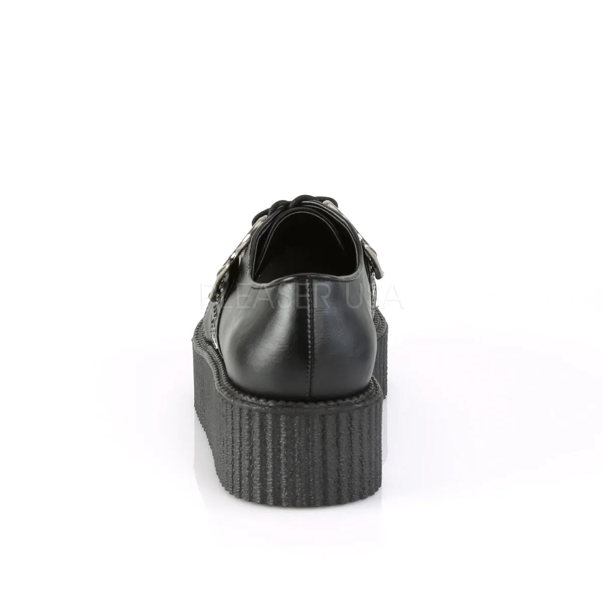 V-CREEPER-516  Black Vegan Leather