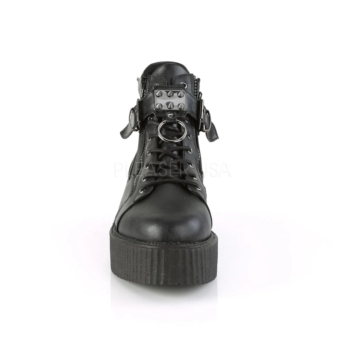 V-CREEPER-566  Black Vegan Leather