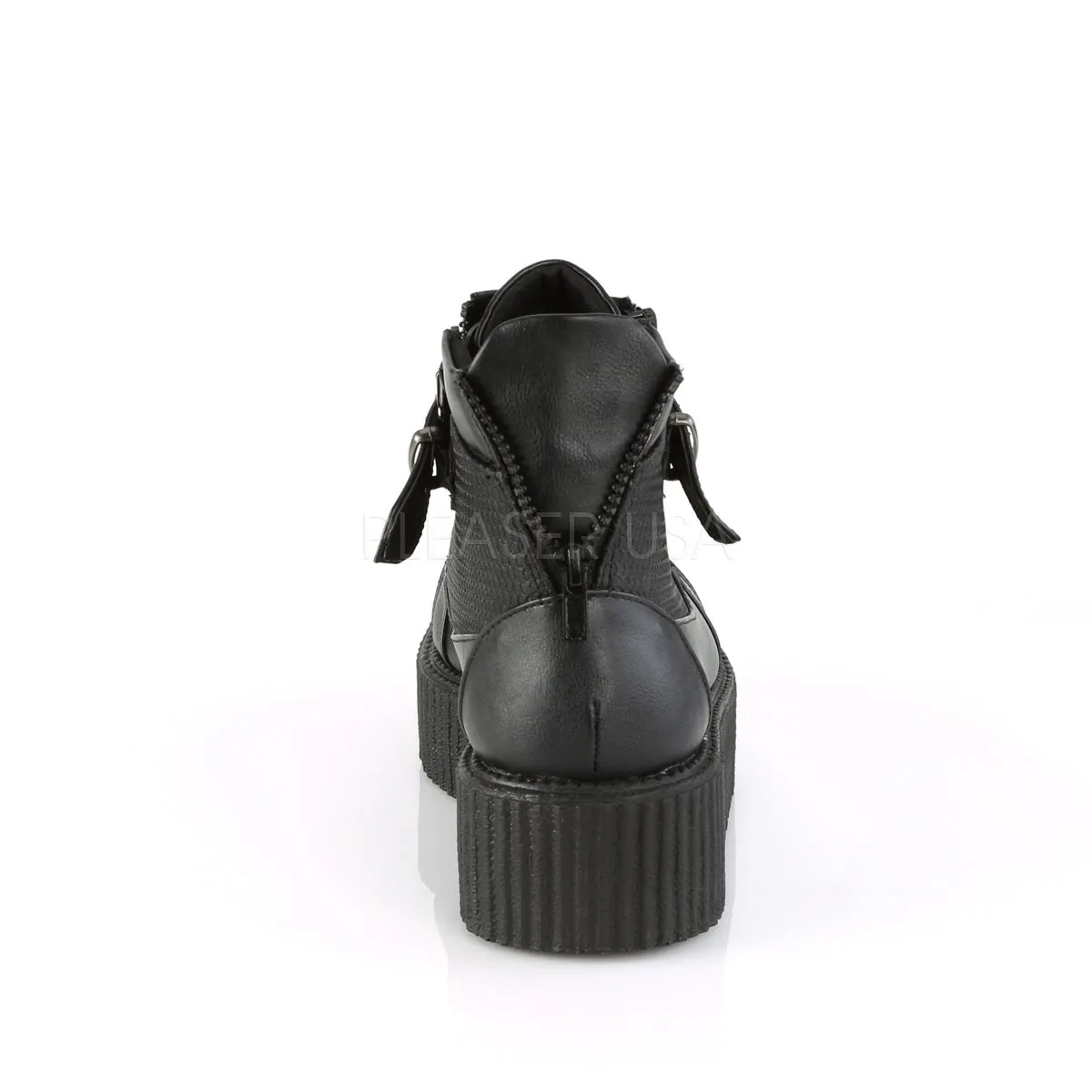 V-CREEPER-566  Black Vegan Leather