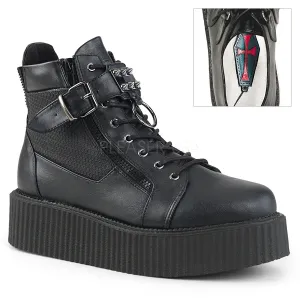 V-CREEPER-566  Black Vegan Leather