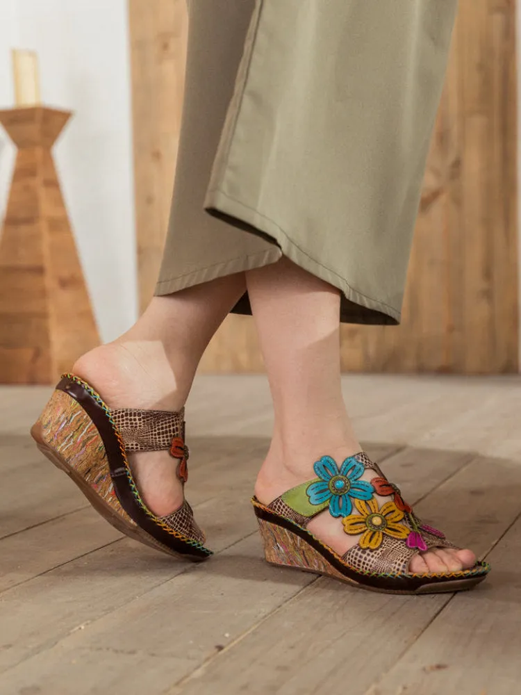 Vada Genuine Leather Slippers