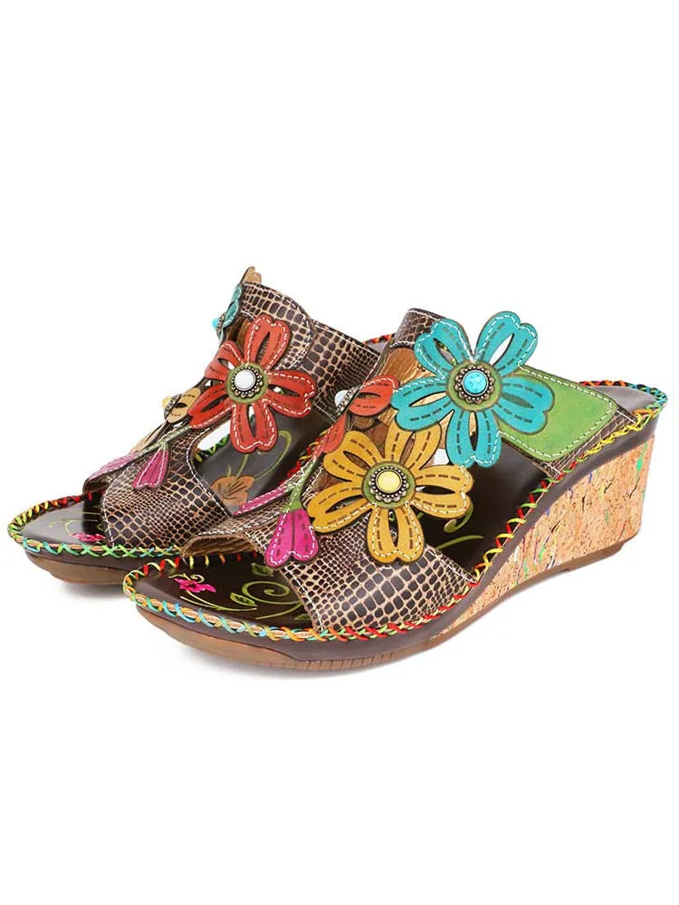 Vada Genuine Leather Slippers