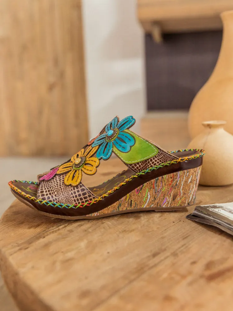 Vada Genuine Leather Slippers