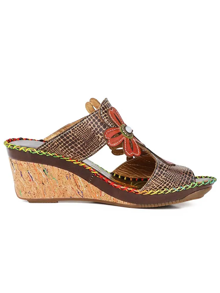 Vada Genuine Leather Slippers