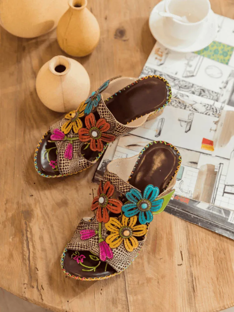 Vada Genuine Leather Slippers