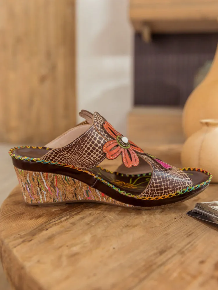 Vada Genuine Leather Slippers
