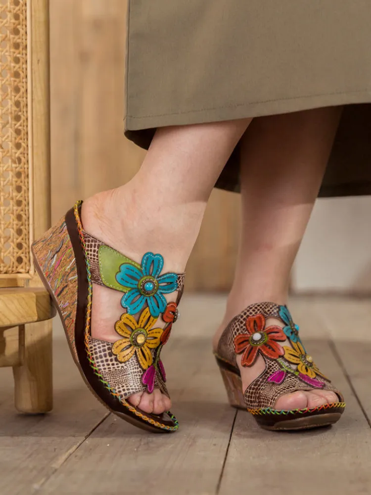 Vada Genuine Leather Slippers