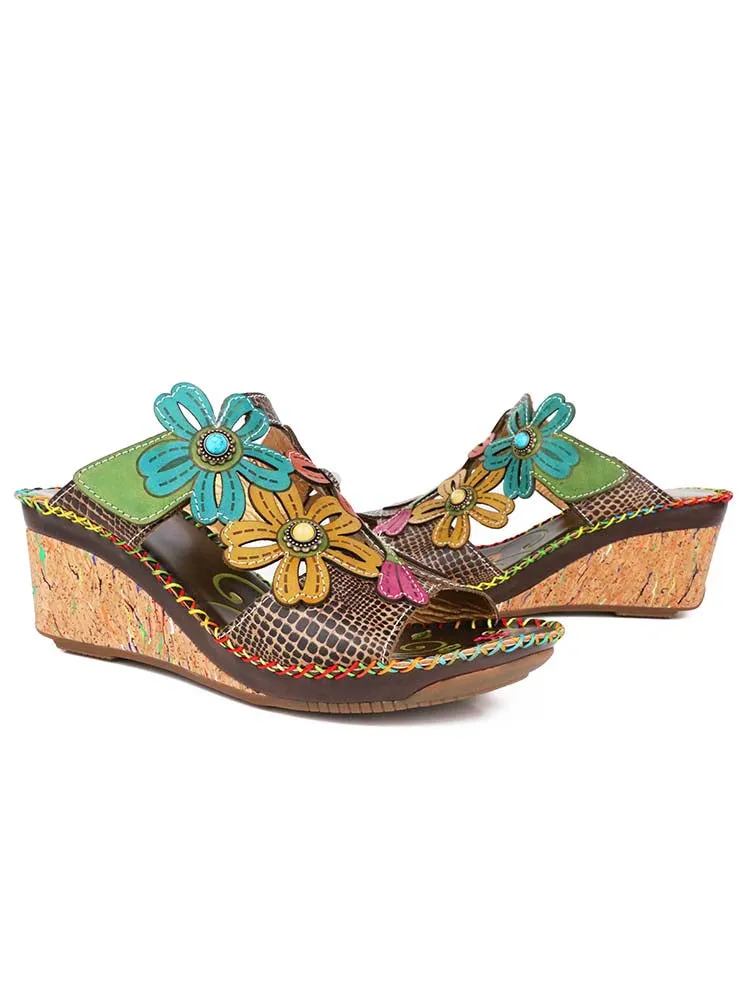 Vada Genuine Leather Slippers