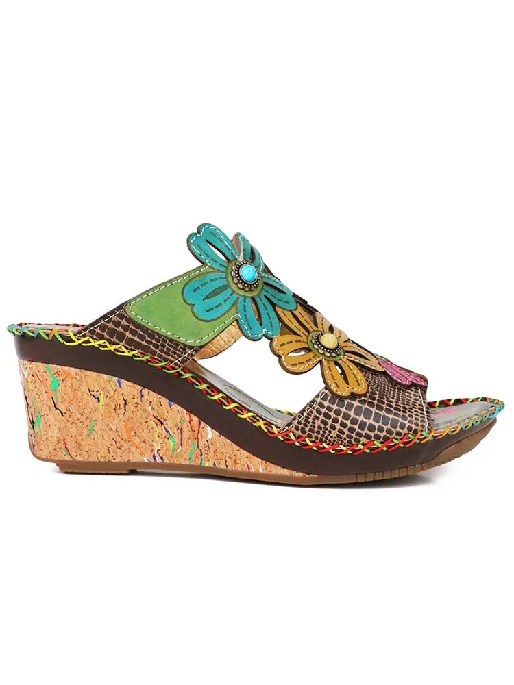 Vada Genuine Leather Slippers