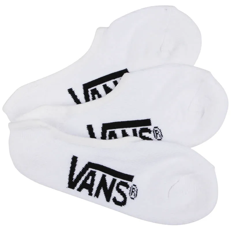Vans - Classic Super No Show White Socks (3 Pack)