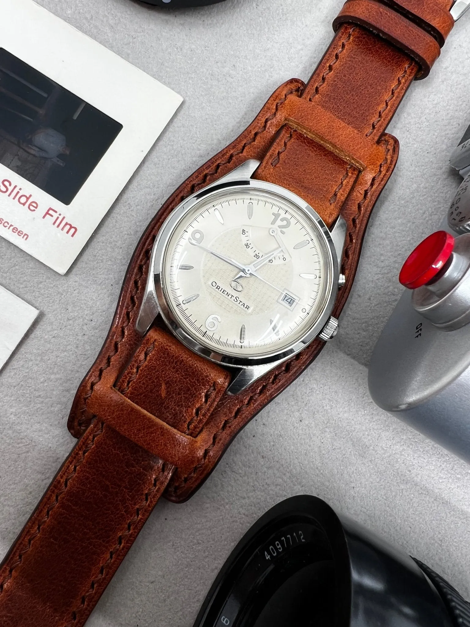 Vintage Brown Leather Watch Strap 19mm 20mm 21mm 22mm with Cuff base, Leather Bund Strap, Handmade Watch Band, Birthday or Anniversary Gift Ideas