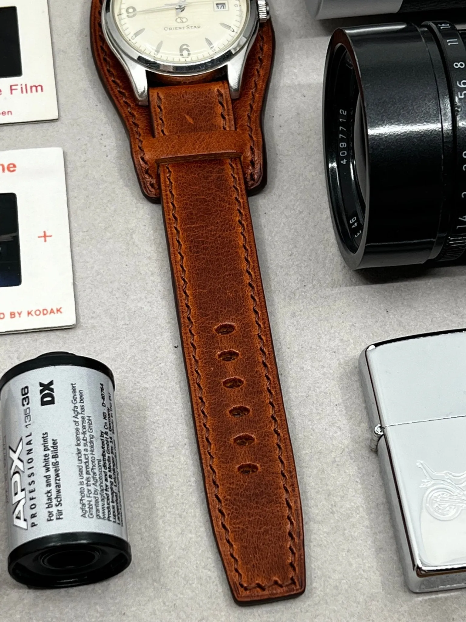 Vintage Brown Leather Watch Strap 19mm 20mm 21mm 22mm with Cuff base, Leather Bund Strap, Handmade Watch Band, Birthday or Anniversary Gift Ideas