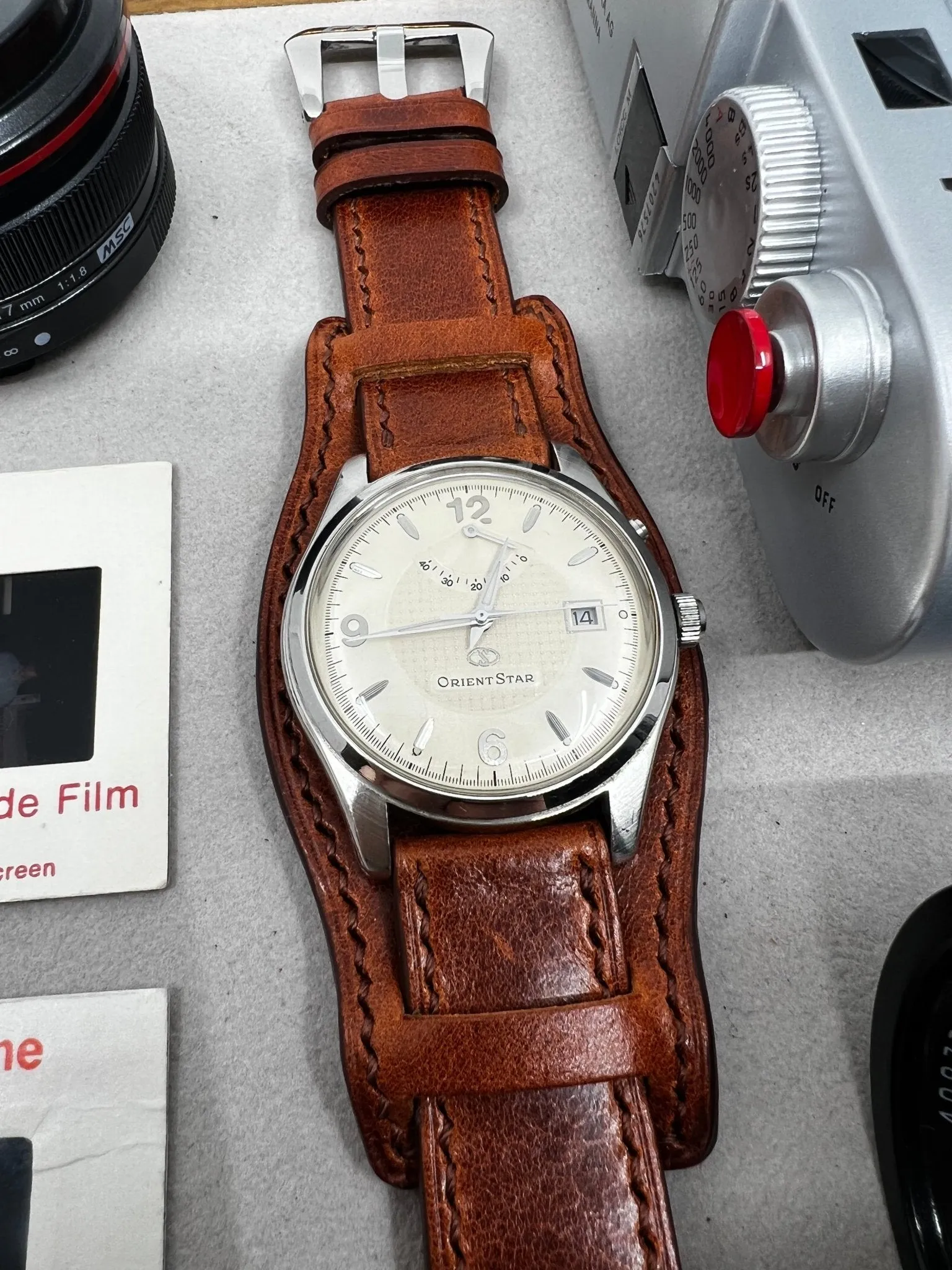 Vintage Brown Leather Watch Strap 19mm 20mm 21mm 22mm with Cuff base, Leather Bund Strap, Handmade Watch Band, Birthday or Anniversary Gift Ideas