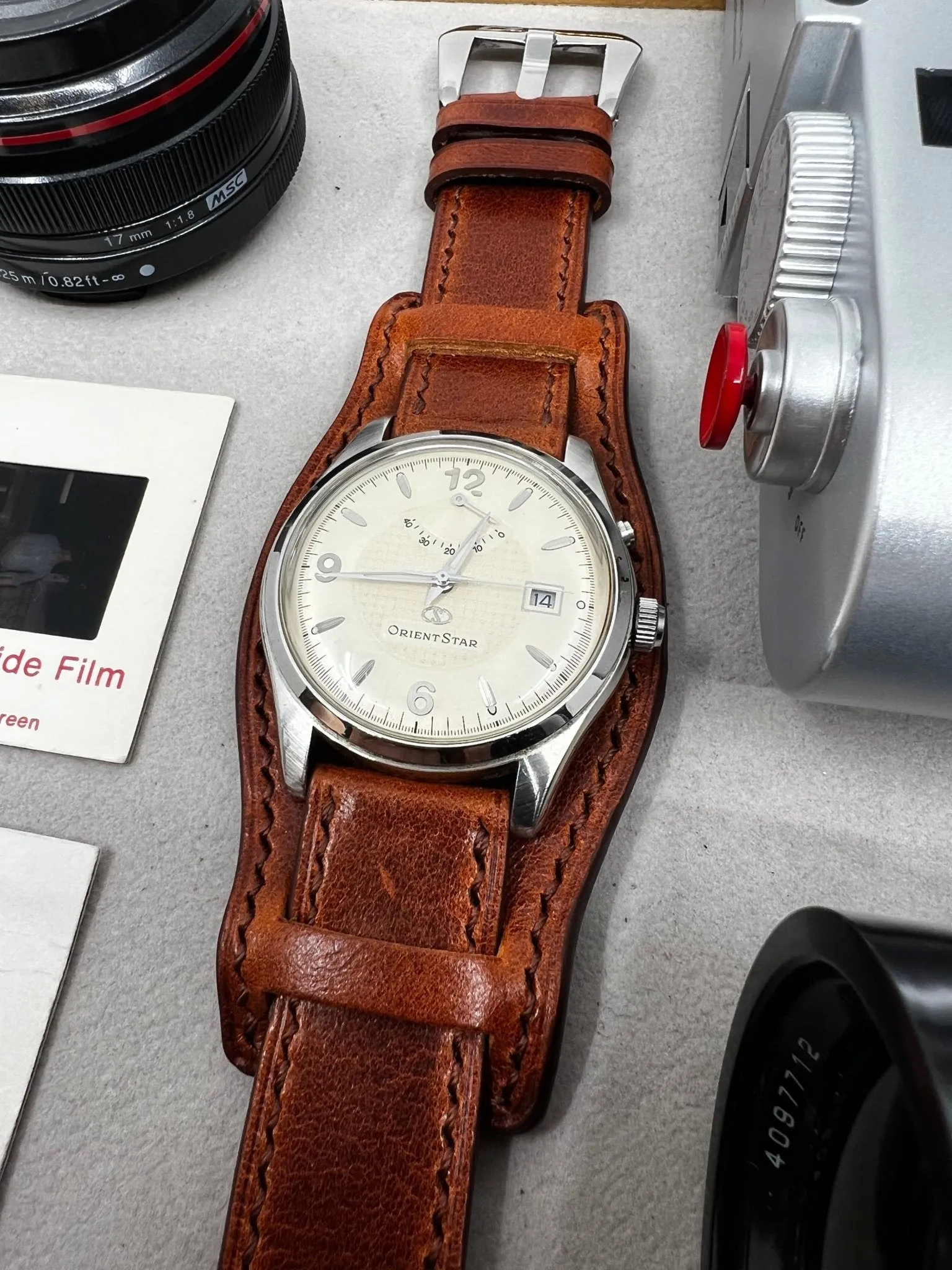 Vintage Brown Leather Watch Strap 19mm 20mm 21mm 22mm with Cuff base, Leather Bund Strap, Handmade Watch Band, Birthday or Anniversary Gift Ideas