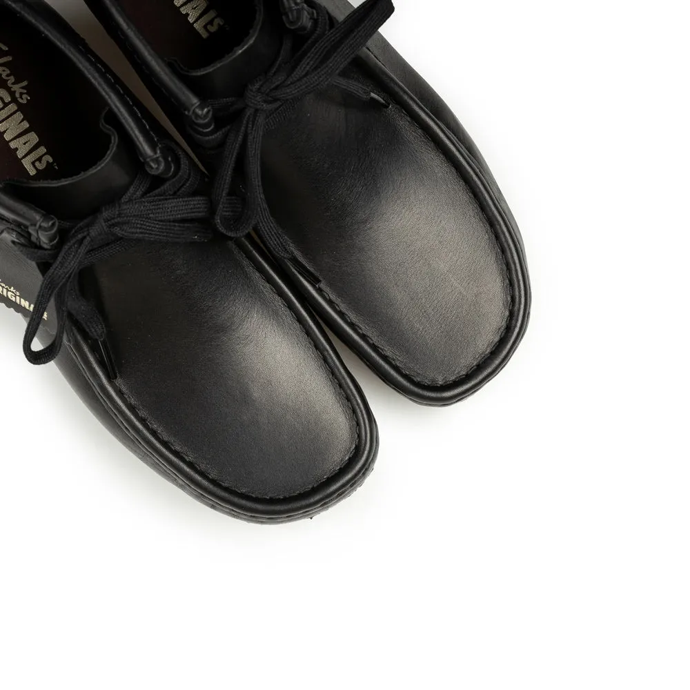 Wallabee Boot Black Leather | Black