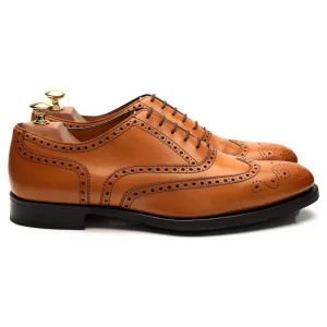 'Walter' Tan Brown Leather Oxford Brogue UK 8.5