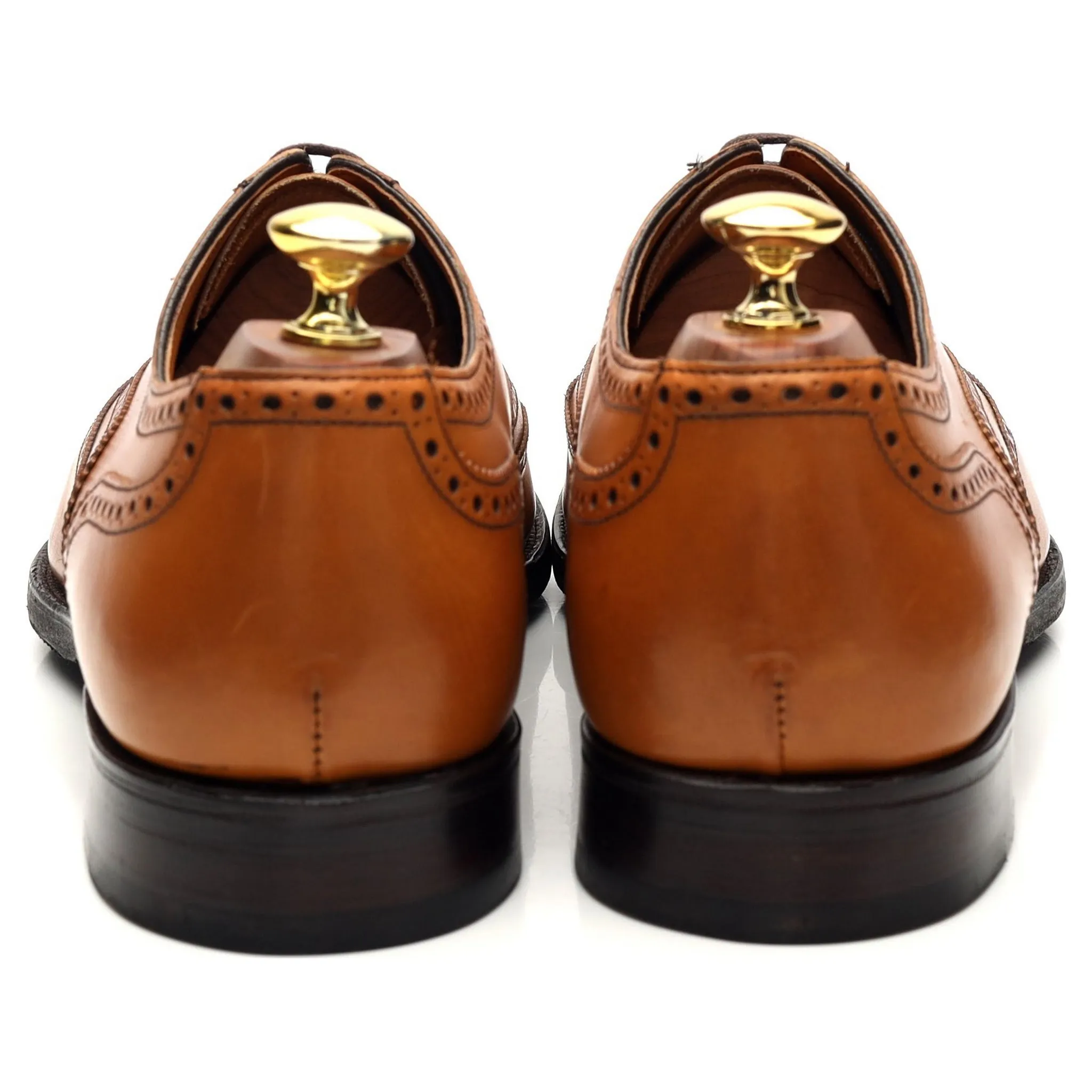 'Walter' Tan Brown Leather Oxford Brogue UK 8.5