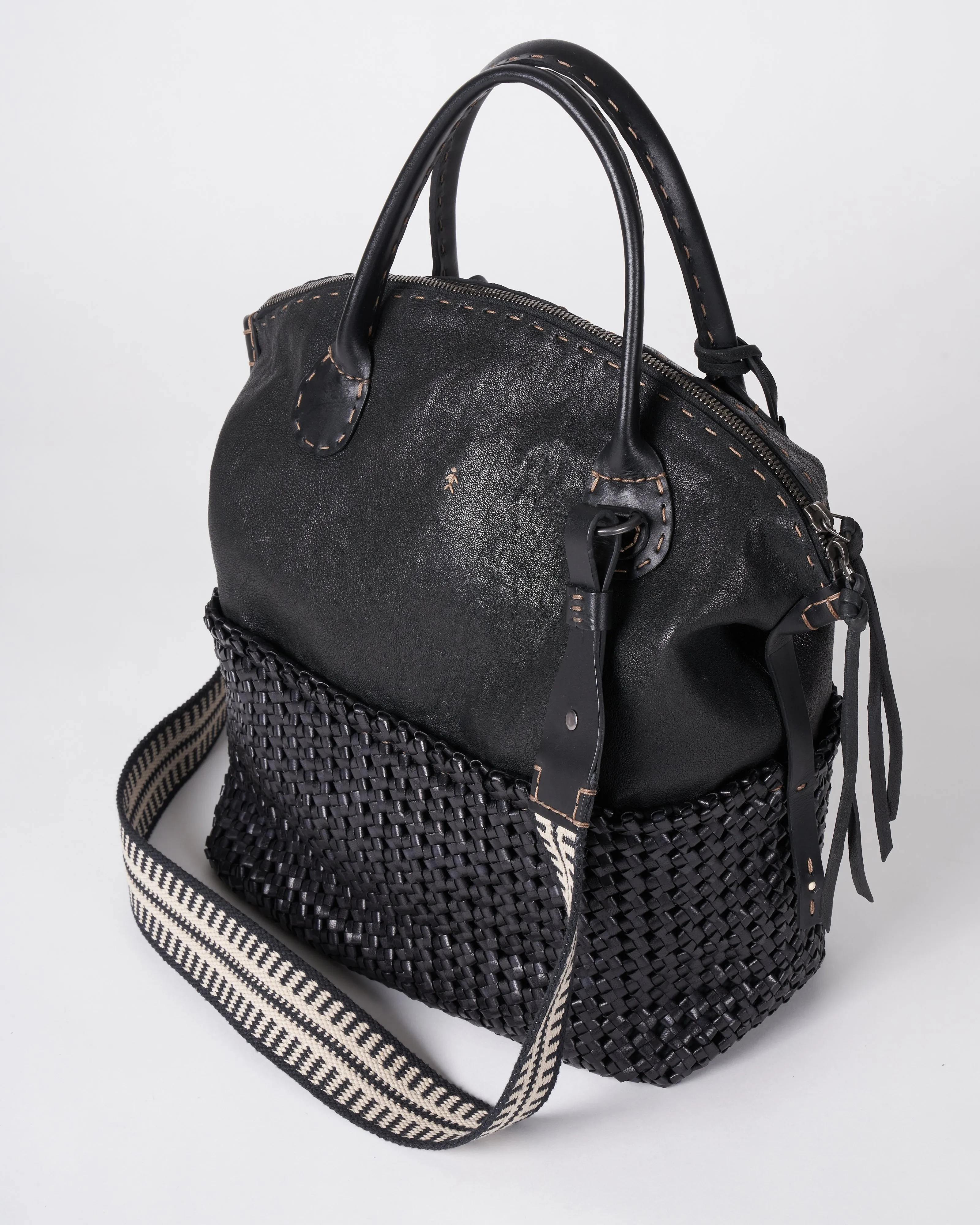 washed plus weave - intrecco nero