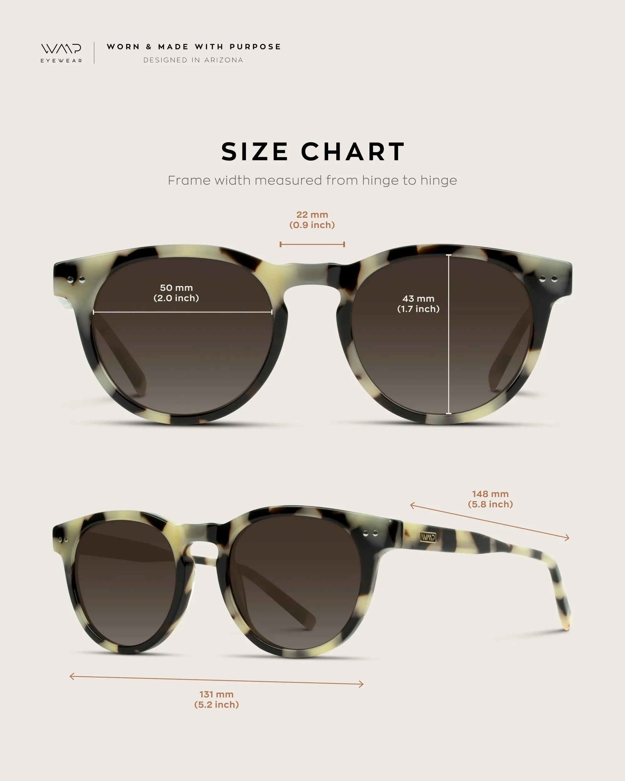WearMe Pro Polarized Classic Round Retro Women's Sunglasses (Beige Tortoise/Brown)