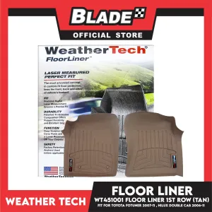 WeatherTech Floor Liner WT451001 1st Row (Tan) Fit for Toyota Fortuner 07-11, Hilux Double Cab 06-11