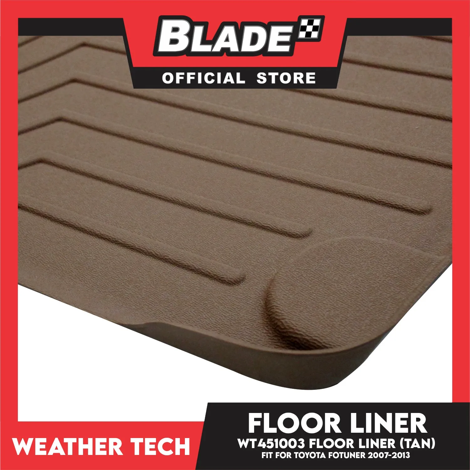 WeatherTech Rear Floor Liner WT451003 2nd Row (Tan) Fit for Toyota Fortuner 2007-13